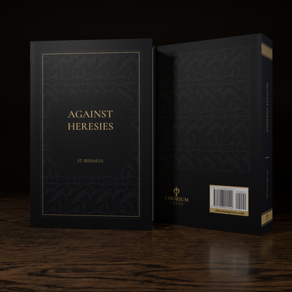Against Heresies — hardcover mockup, front and back covers