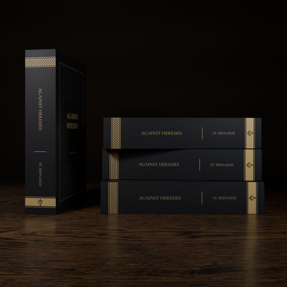 Against Heresies — hardcover mockup, spine and stacked books