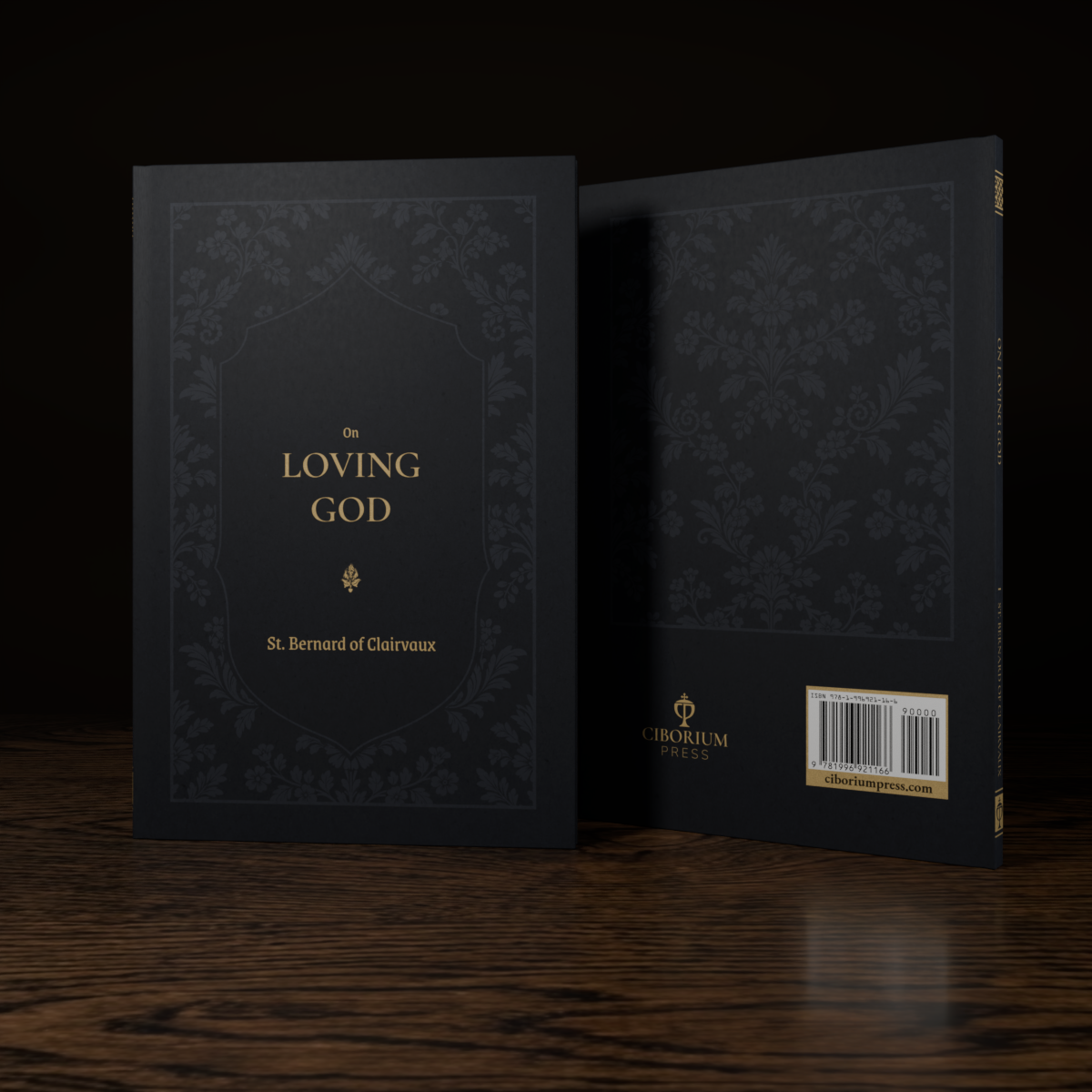 On Loving God — hardcover mockup, front and back covers