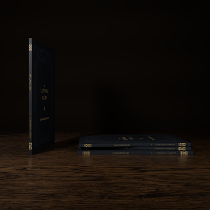 On Loving God — paperback mockup, spine and stacked books