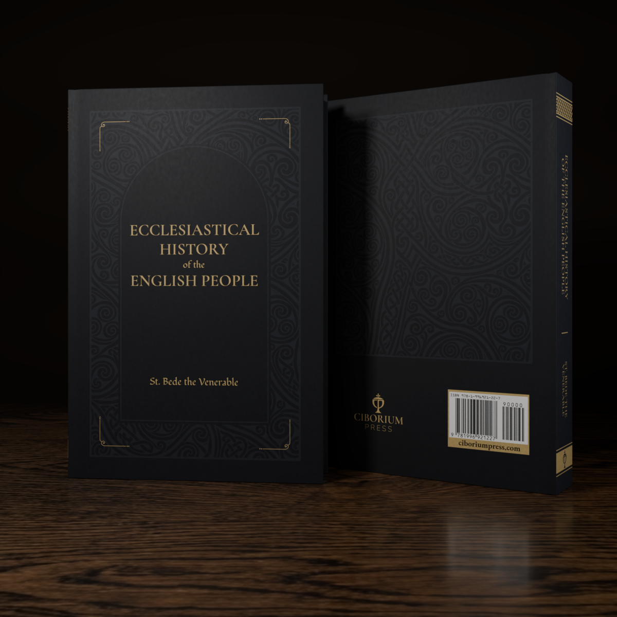 Ecclesiastical History of the English People — hardcover mockup, front and back covers