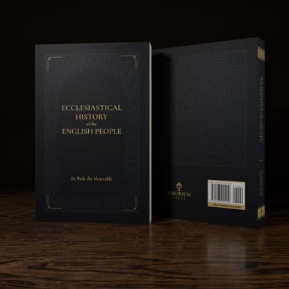 Ecclesiastical History of the English People — paperback mockup, front and back covers